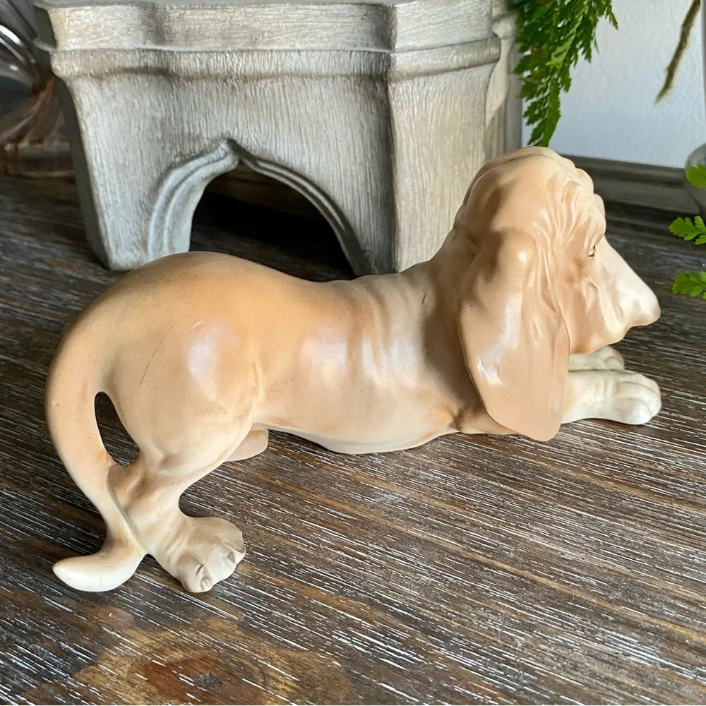 Vintage Ucagco Boswell Basset‎ Hound Ceramics Japan Figurine 7”